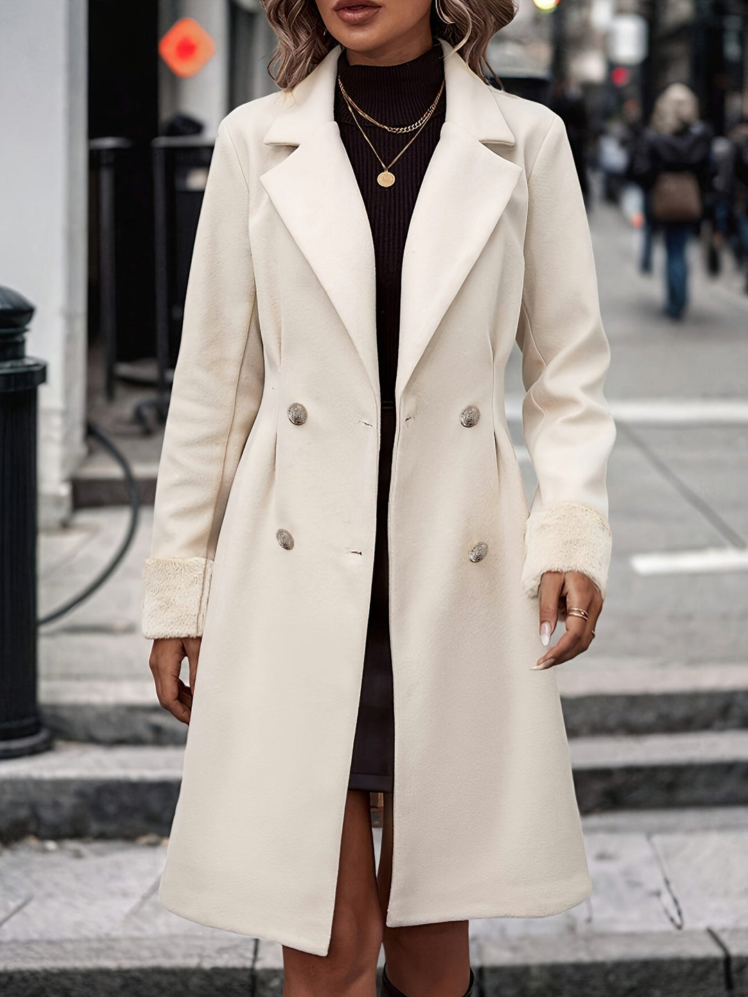 Sophia | Women’s Elegant Double-Breasted Long Winter Coat