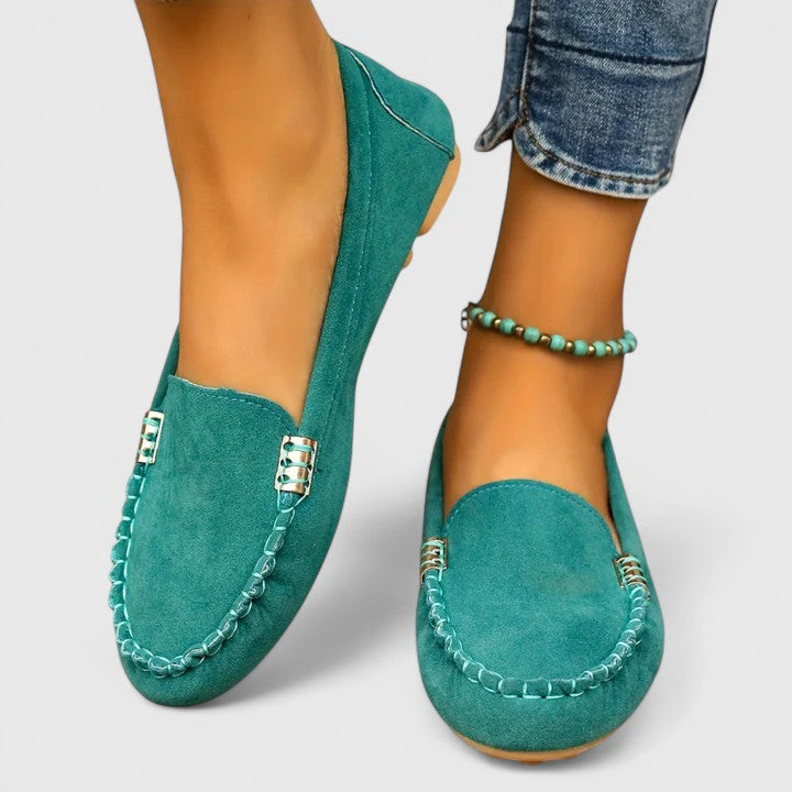 Karlene | Women's Orthopedic Slip-On Loafers with Metal Accents