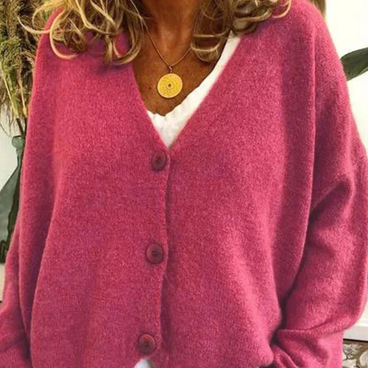 Women’s Cozy V-Neck Button Cardigan