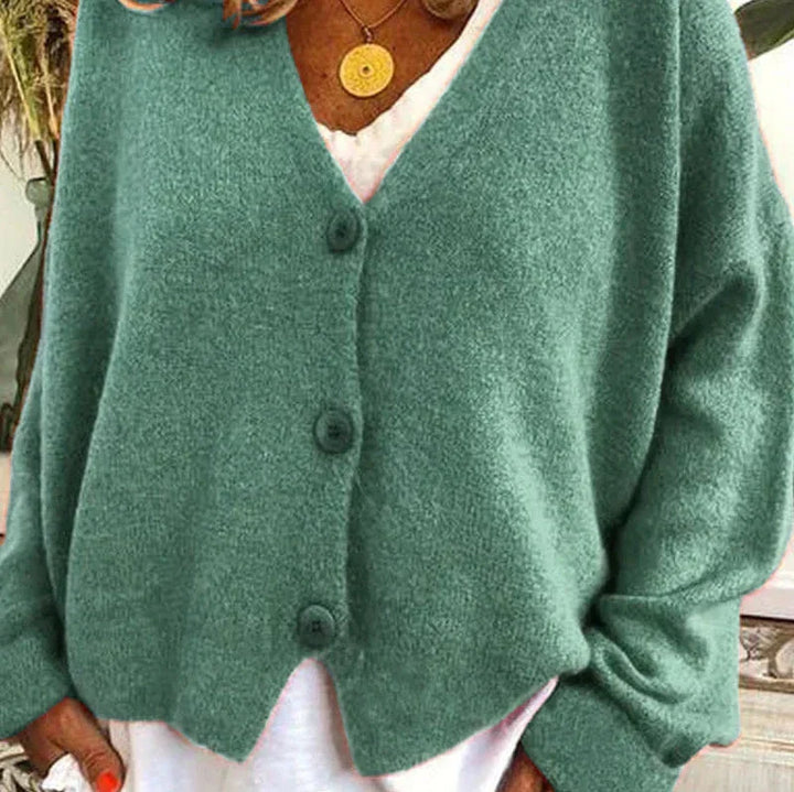 Women’s Cozy V-Neck Button Cardigan