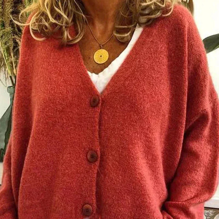 Women’s Cozy V-Neck Button Cardigan