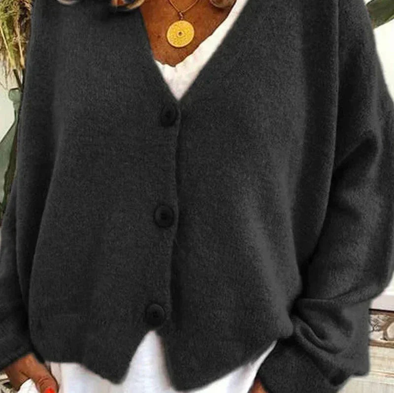Women’s Cozy V-Neck Button Cardigan