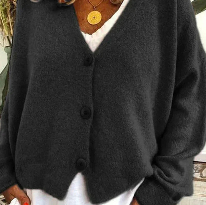 Women’s Cozy V-Neck Button Cardigan