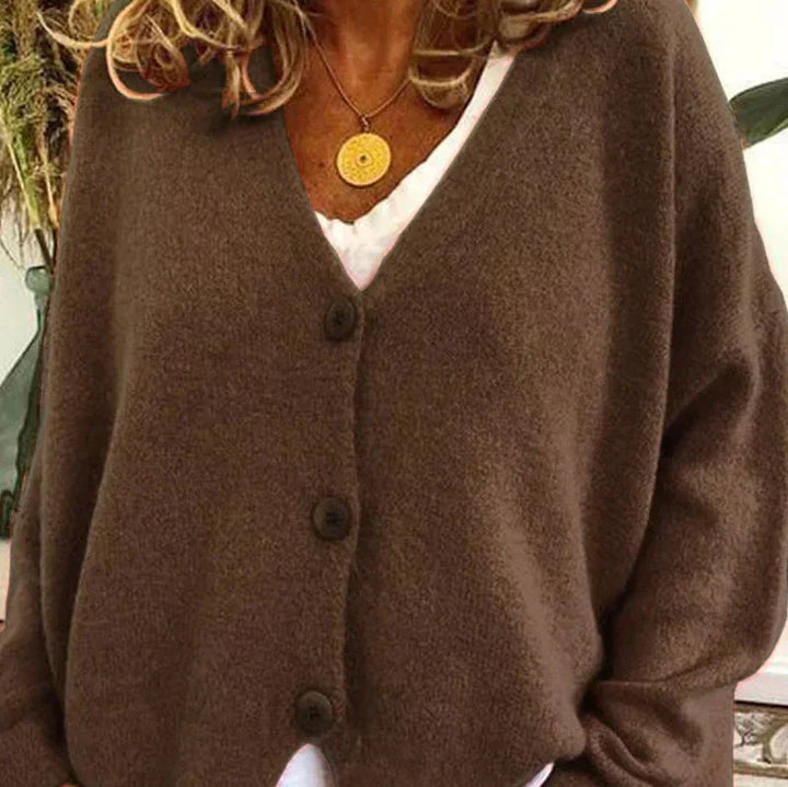 Women’s Cozy V-Neck Button Cardigan