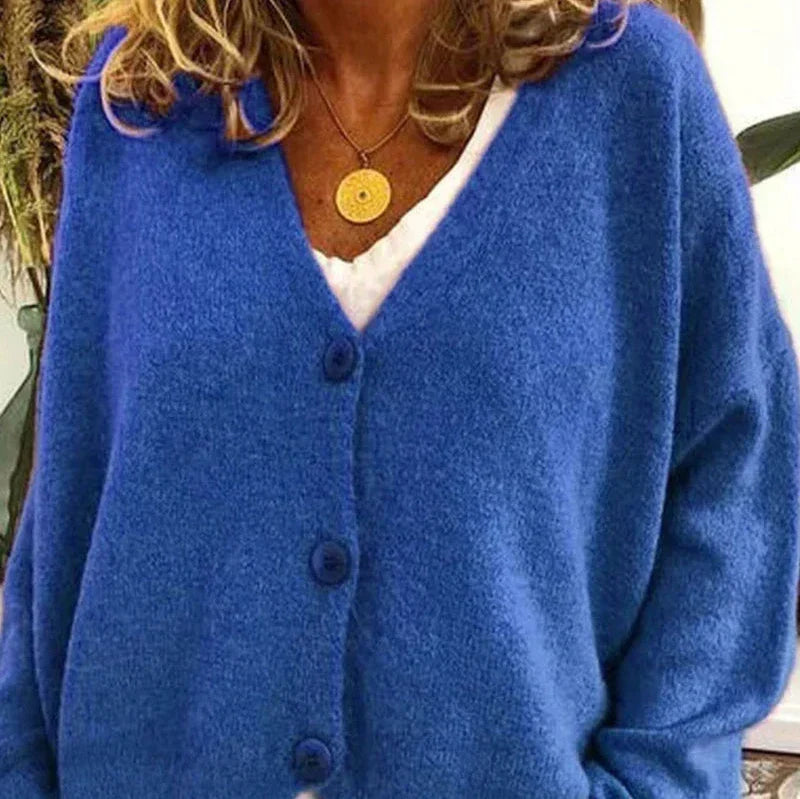 Women’s Cozy V-Neck Button Cardigan