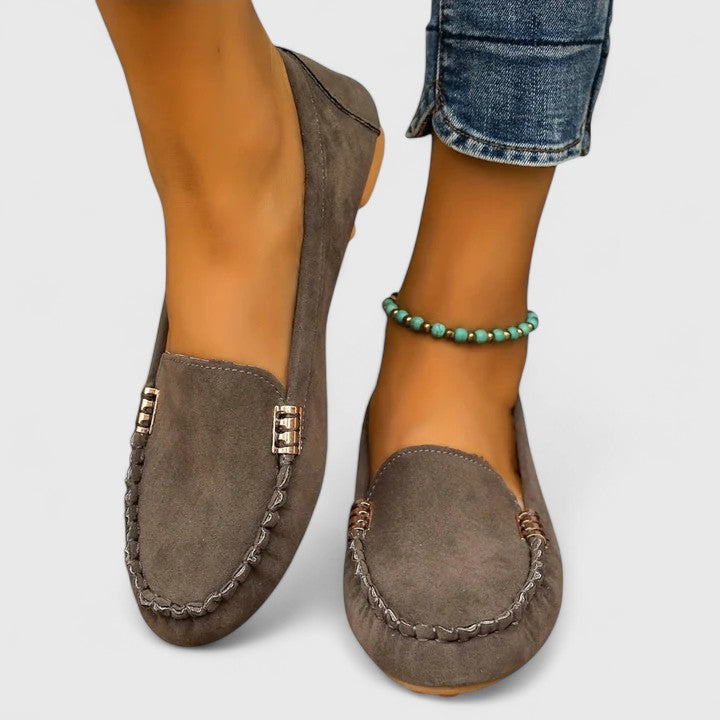Karlene | Women's Orthopedic Slip-On Loafers with Metal Accents