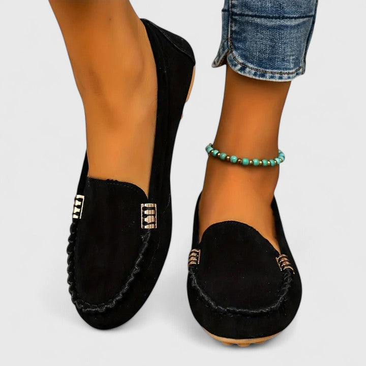 Karlene | Women's Orthopedic Slip-On Loafers with Metal Accents