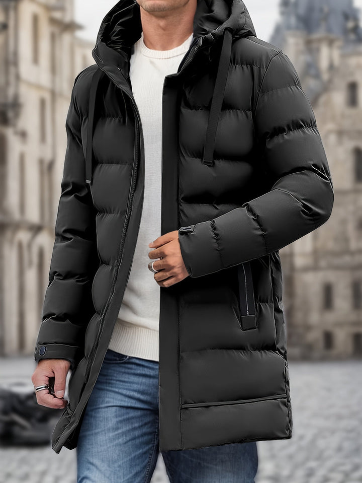 Men’s Hooded Long Puffer Winter Jacket