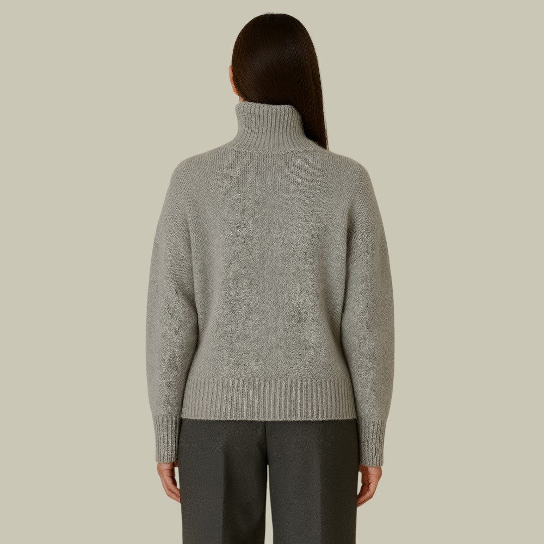 Hazel | Women’s High Neck Relaxed Fit Merino And Wool Sweaters