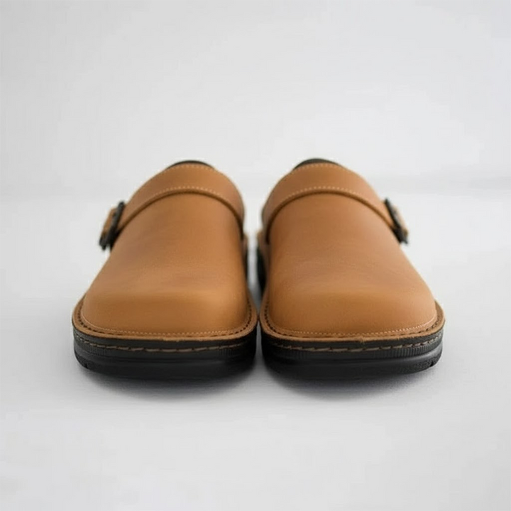 Men’s Orthopedic Leather Slip On Clogs