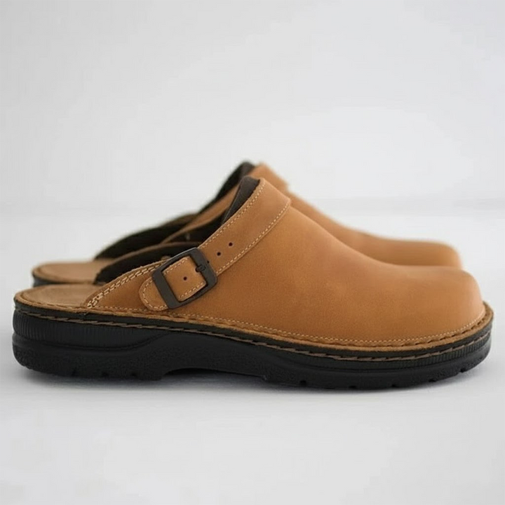 Men’s Orthopedic Leather Slip On Clogs
