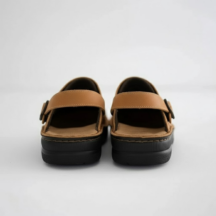 Men’s Orthopedic Leather Slip On Clogs