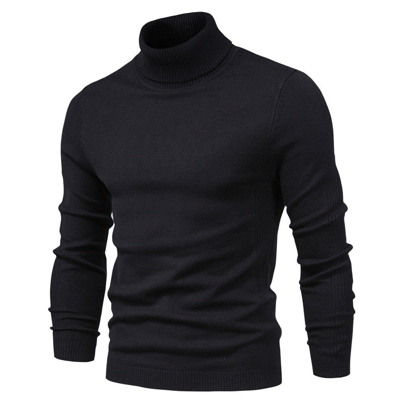 Casual Men's Turtleneck Knit Sweater