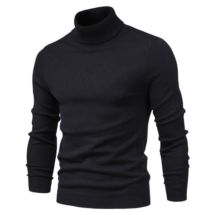Casual Men's Turtleneck Knit Sweater
