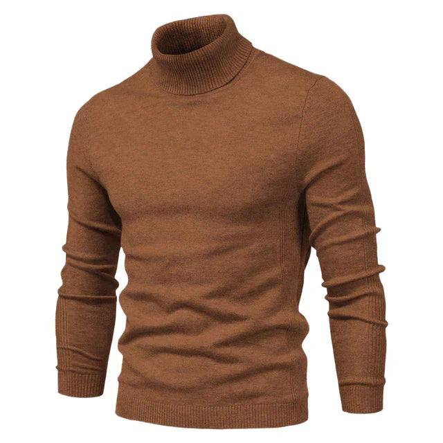 Casual Men's Turtleneck Knit Sweater