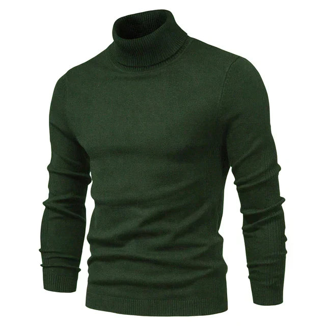 Casual Men's Turtleneck Knit Sweater