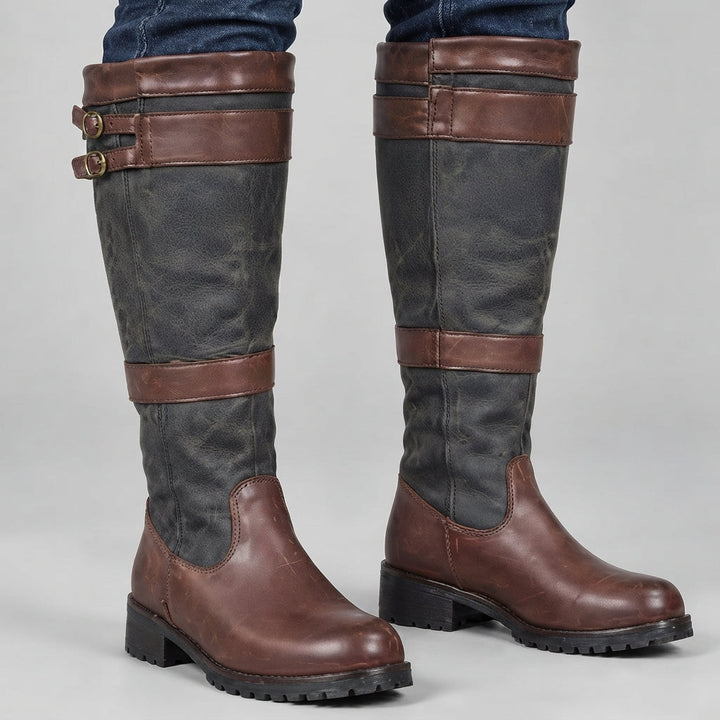 Penelope | Women's Waterproof Boots Knee High Pull-On Leather