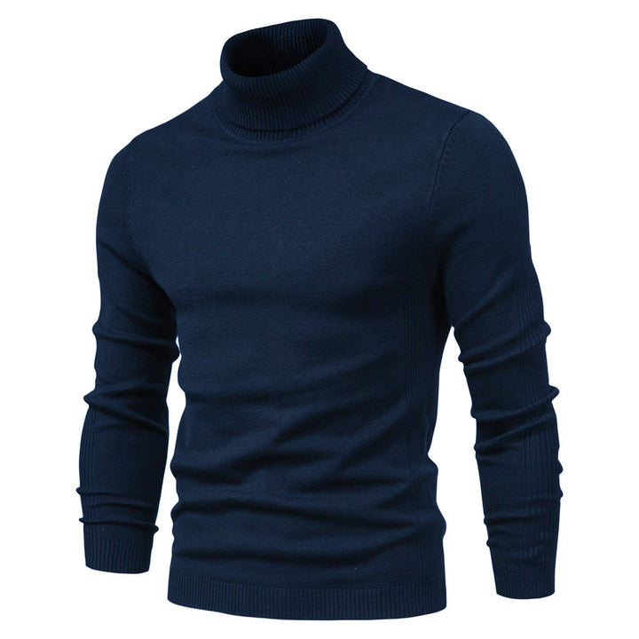Casual Men's Turtleneck Knit Sweater