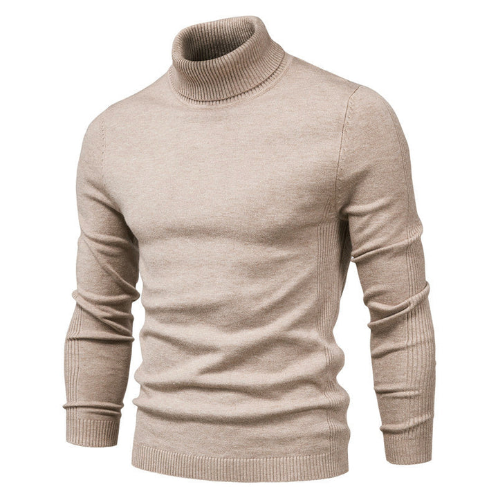 Casual Men's Turtleneck Knit Sweater