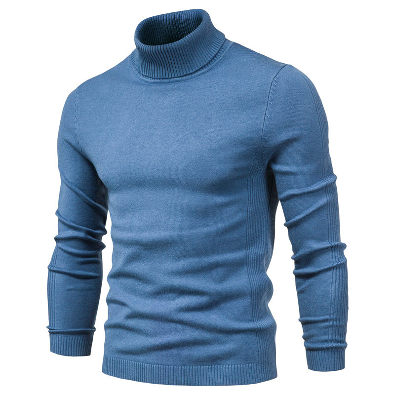 Casual Men's Turtleneck Knit Sweater
