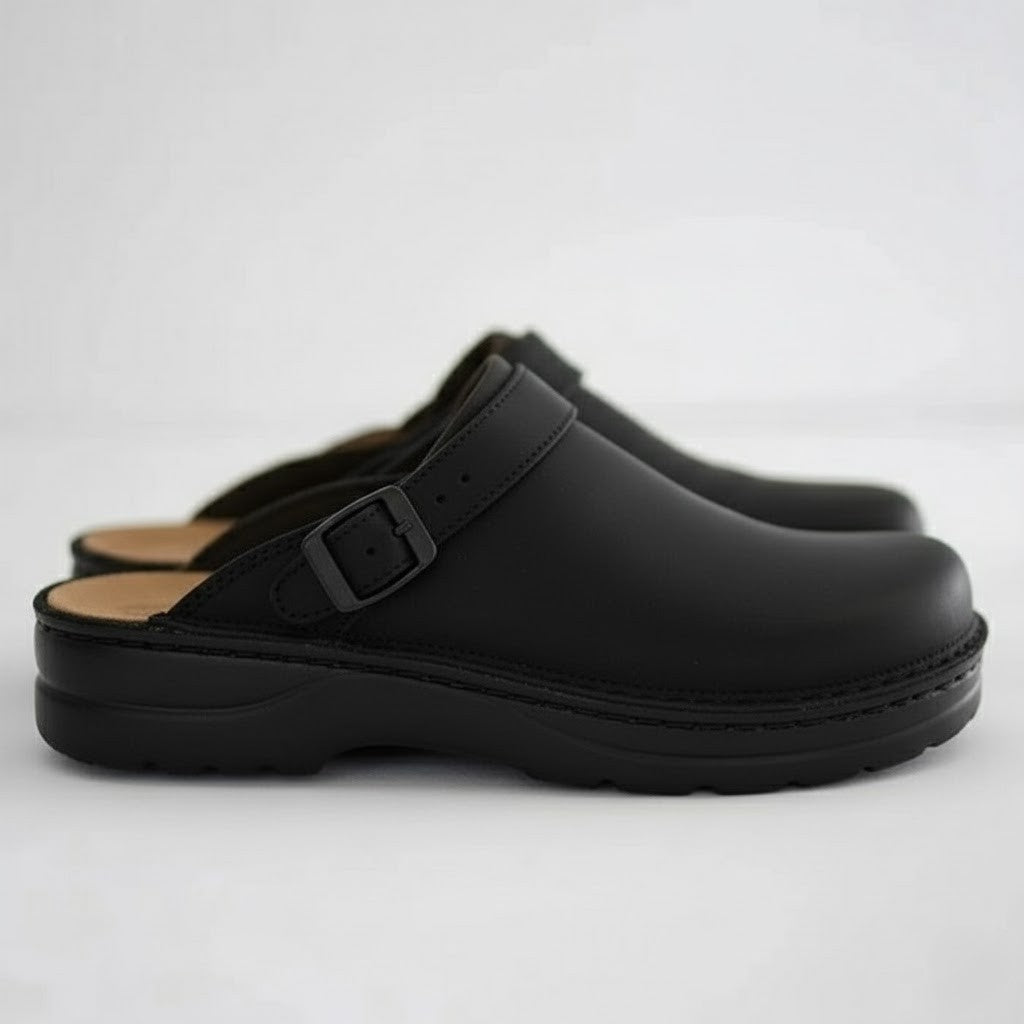Men’s Orthopedic Leather Slip On Clogs