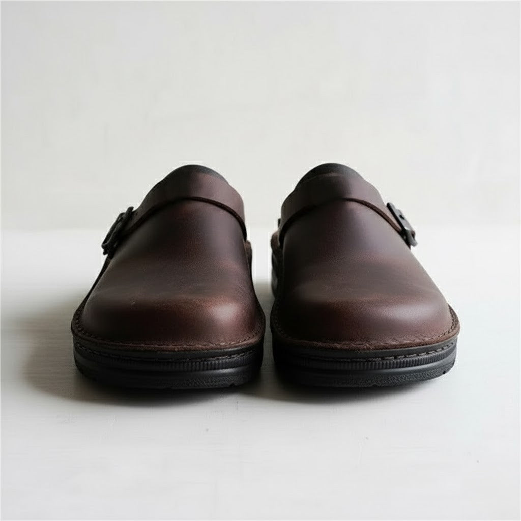 Men’s Orthopedic Leather Slip On Clogs