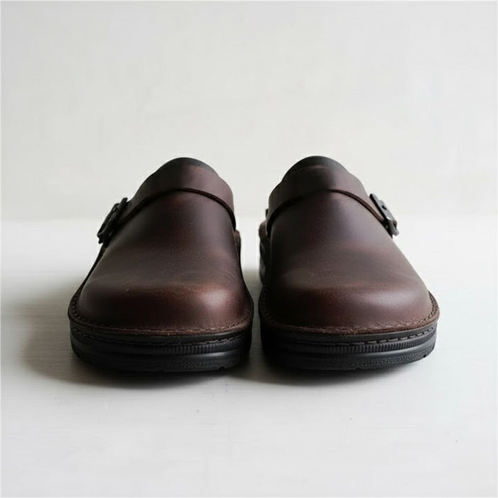 Men’s Orthopedic Leather Slip On Clogs
