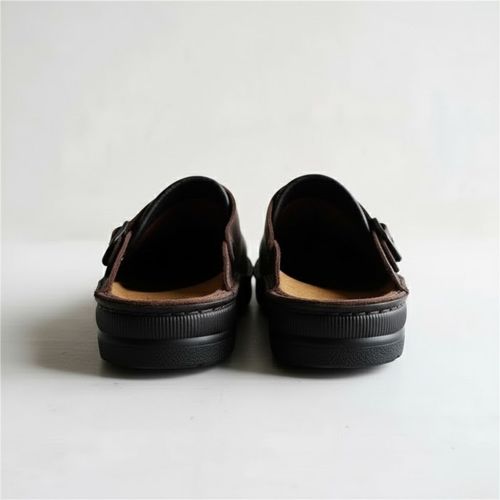 Men’s Orthopedic Leather Slip On Clogs