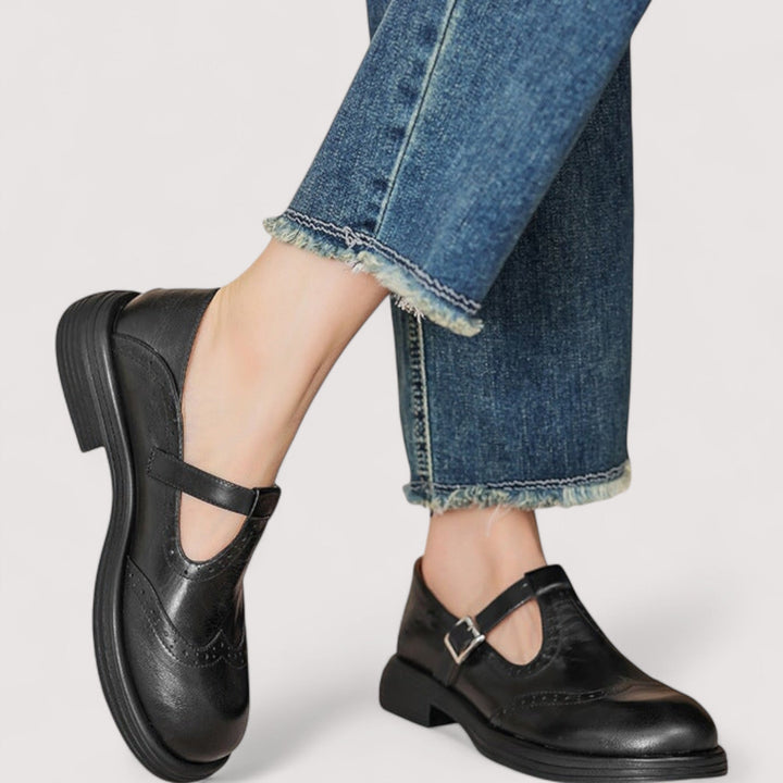 Elegant Leather Mary Jane Shoes