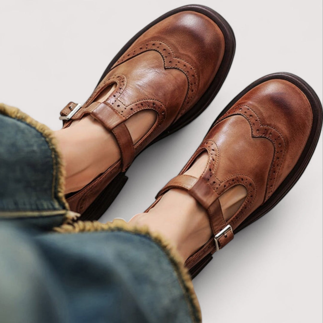 Elegant Leather Mary Jane Shoes