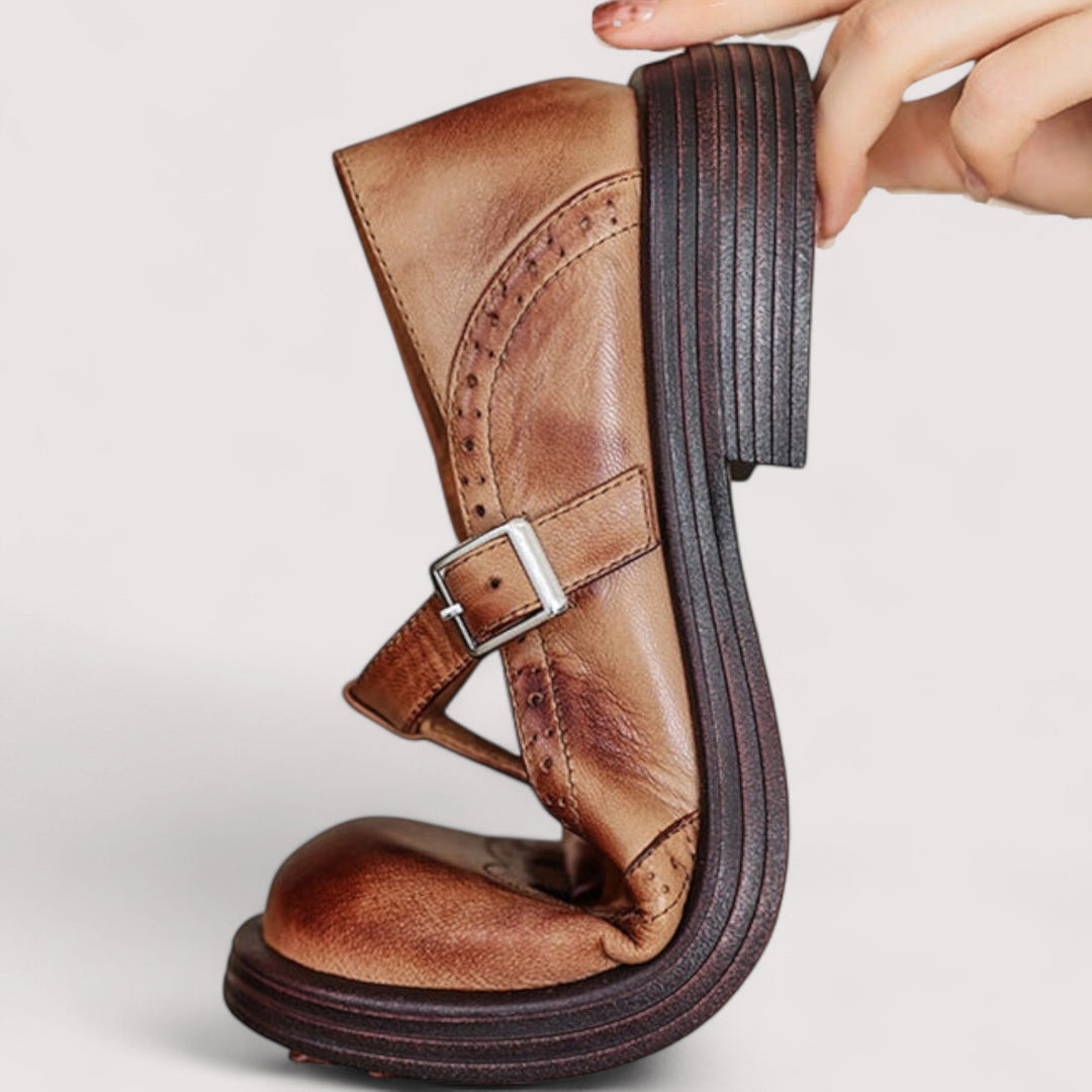 Elegant Leather Mary Jane Shoes