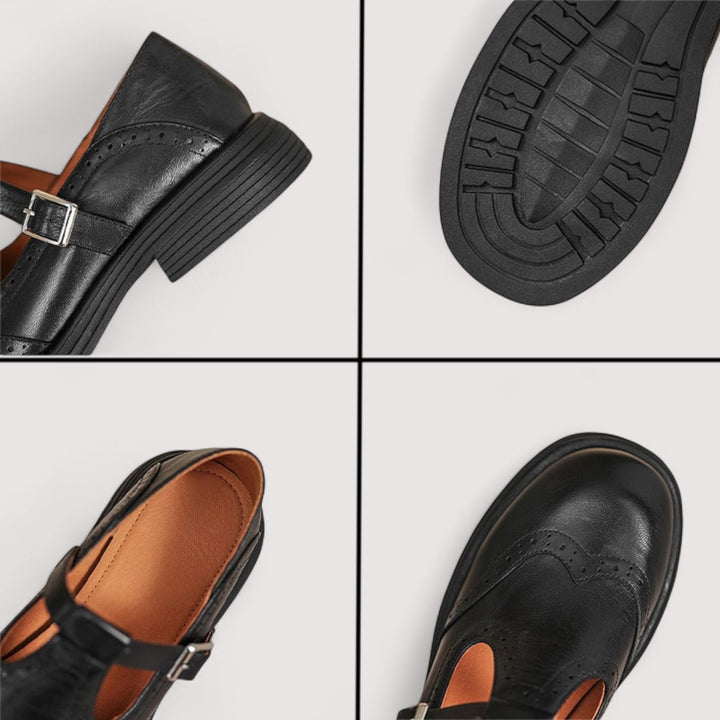 Elegant Leather Mary Jane Shoes