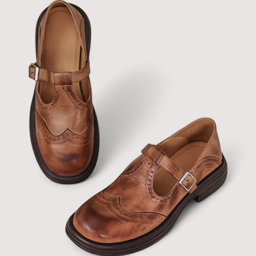 Elegant Leather Mary Jane Shoes