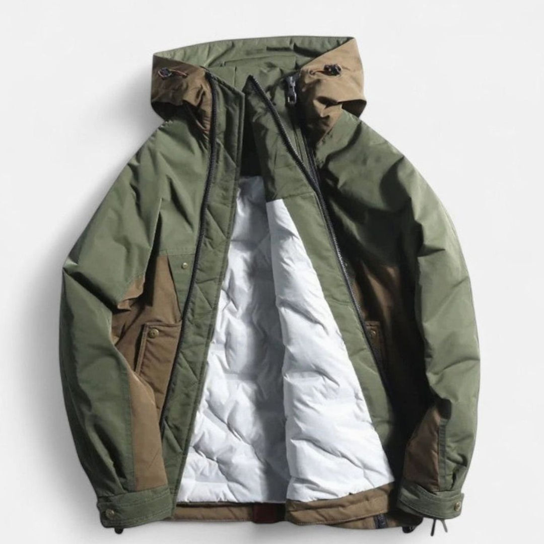 Men's Arden Hooded Quilted Zip-Front Anorak Jacket
