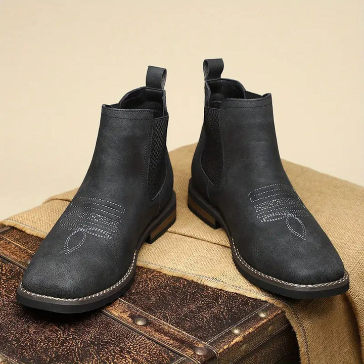 Men's Chelsea Slip-On Western-Stitch Ankle Boots
