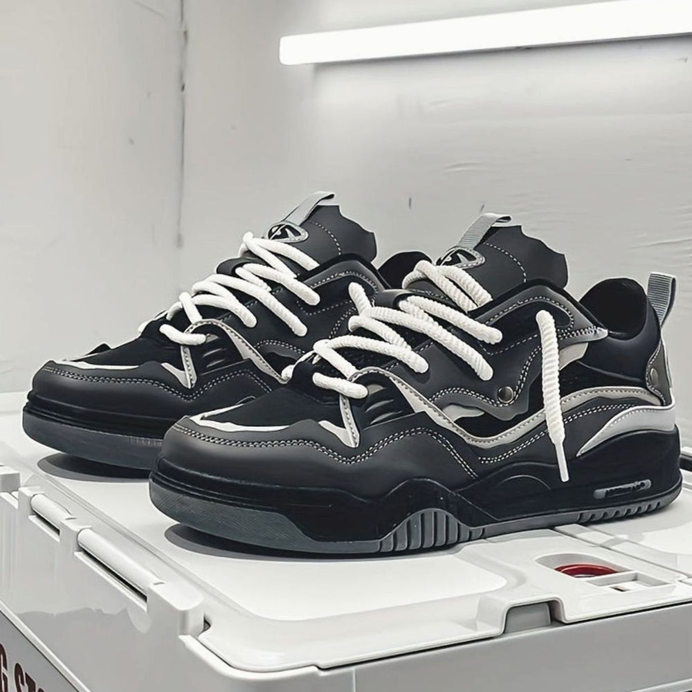 Men's Chunky Low-Top Lace-Up Fashion Sneakers