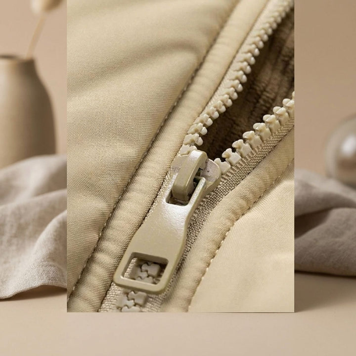 Men's Corduroy-Trim Hooded Quilted Puffer Coat