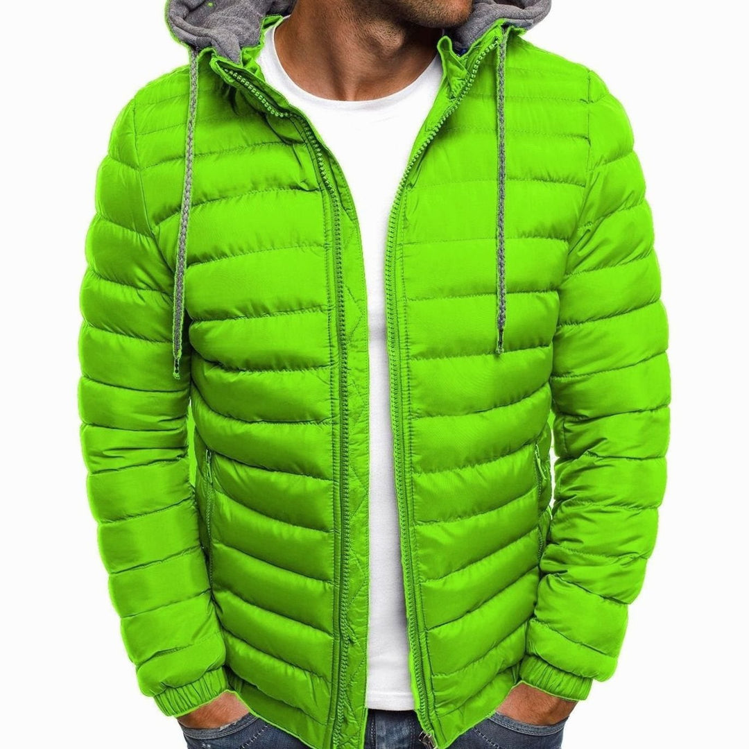 Men's Lightweight Hooded Quilted Puffer Jacket Thermal Insulated