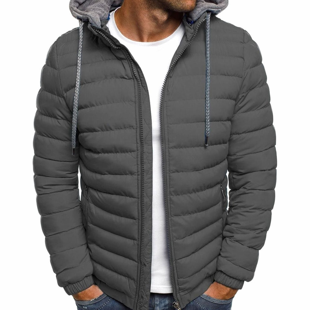 Men's Lightweight Hooded Quilted Puffer Jacket Thermal Insulated