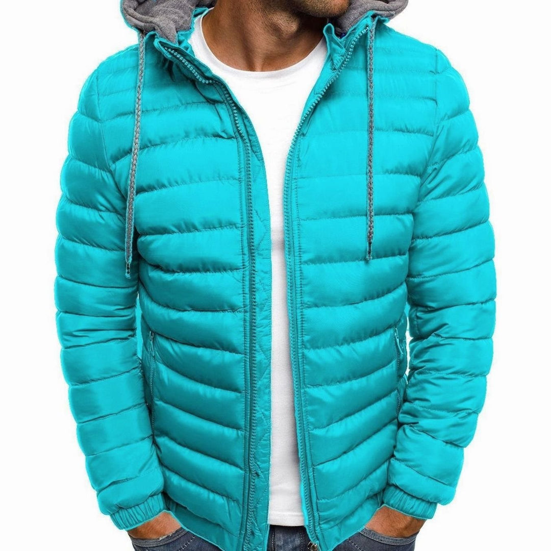 Men's Lightweight Hooded Quilted Puffer Jacket Thermal Insulated