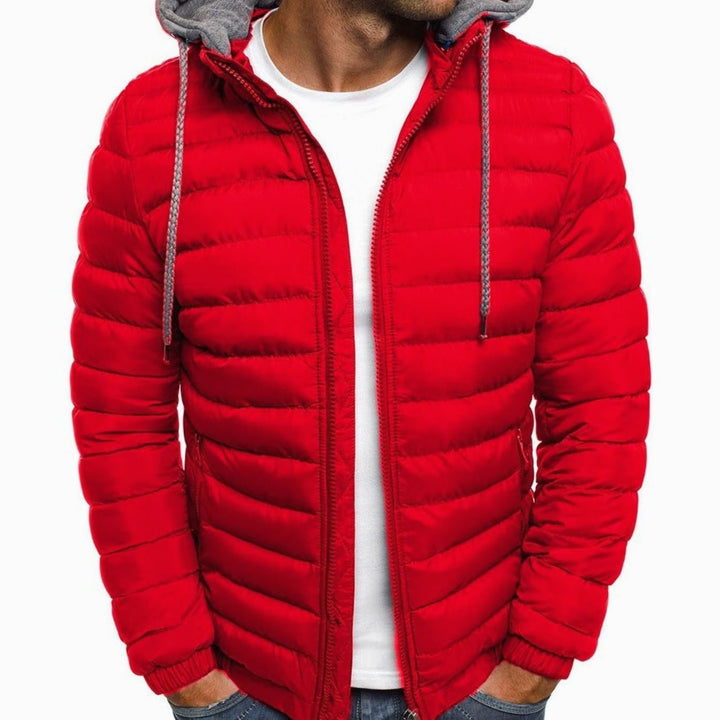 Men's Lightweight Hooded Quilted Puffer Jacket Thermal Insulated
