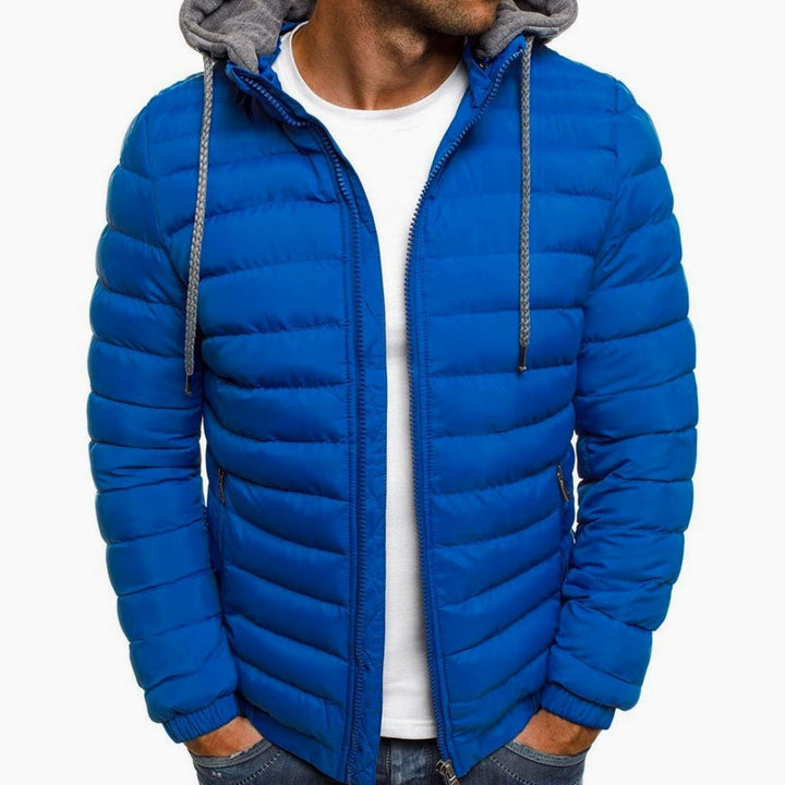 Men's Lightweight Hooded Quilted Puffer Jacket Thermal Insulated