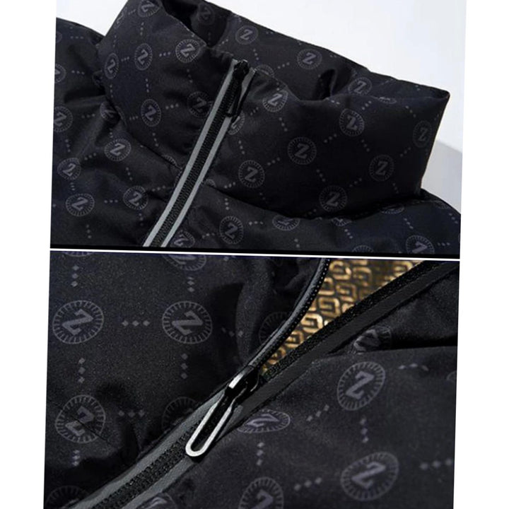 Men's Logo-Print Insulated Stand-Collar Puffer Jacket