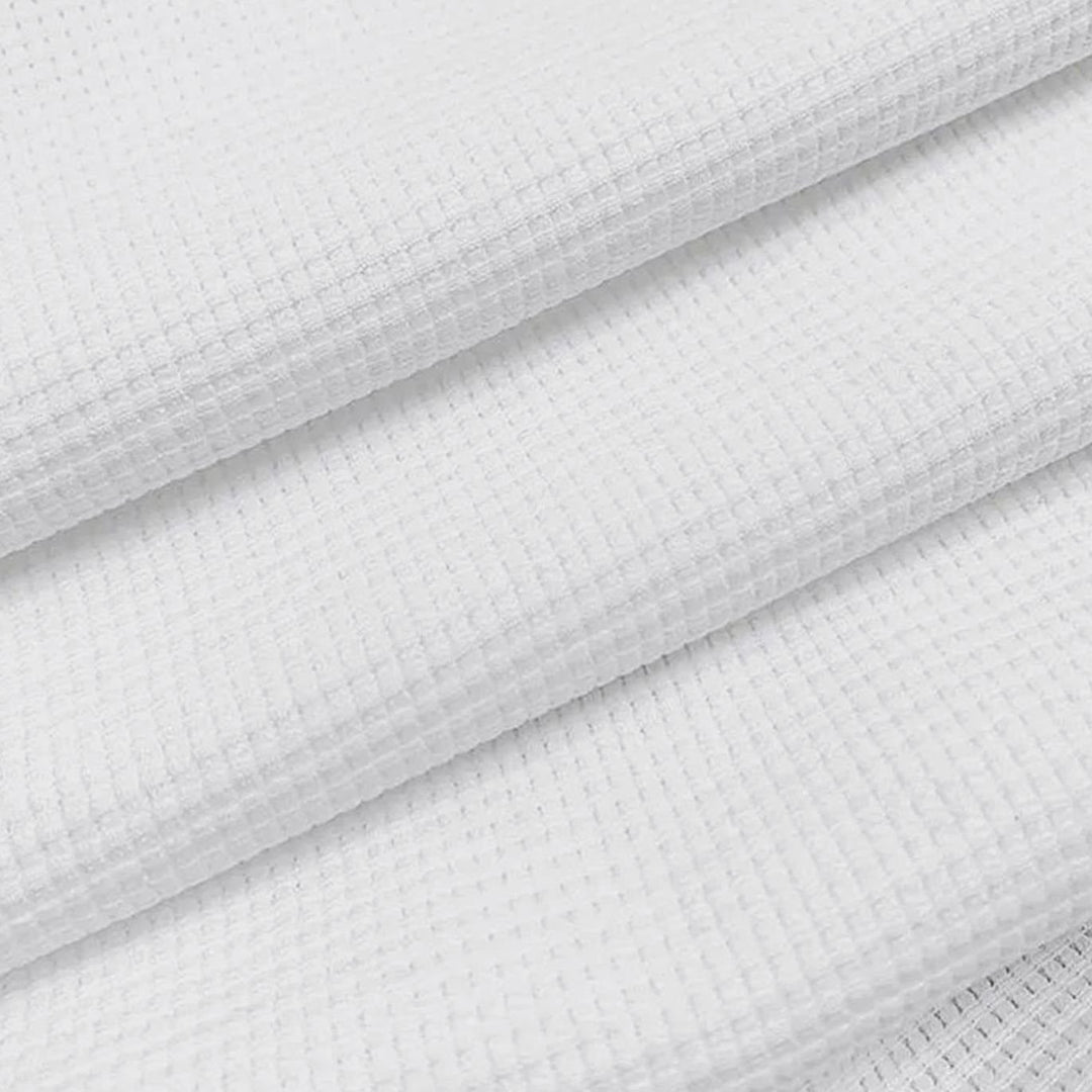 Men's Long-Sleeve Waffle-Knit Polo Shirt