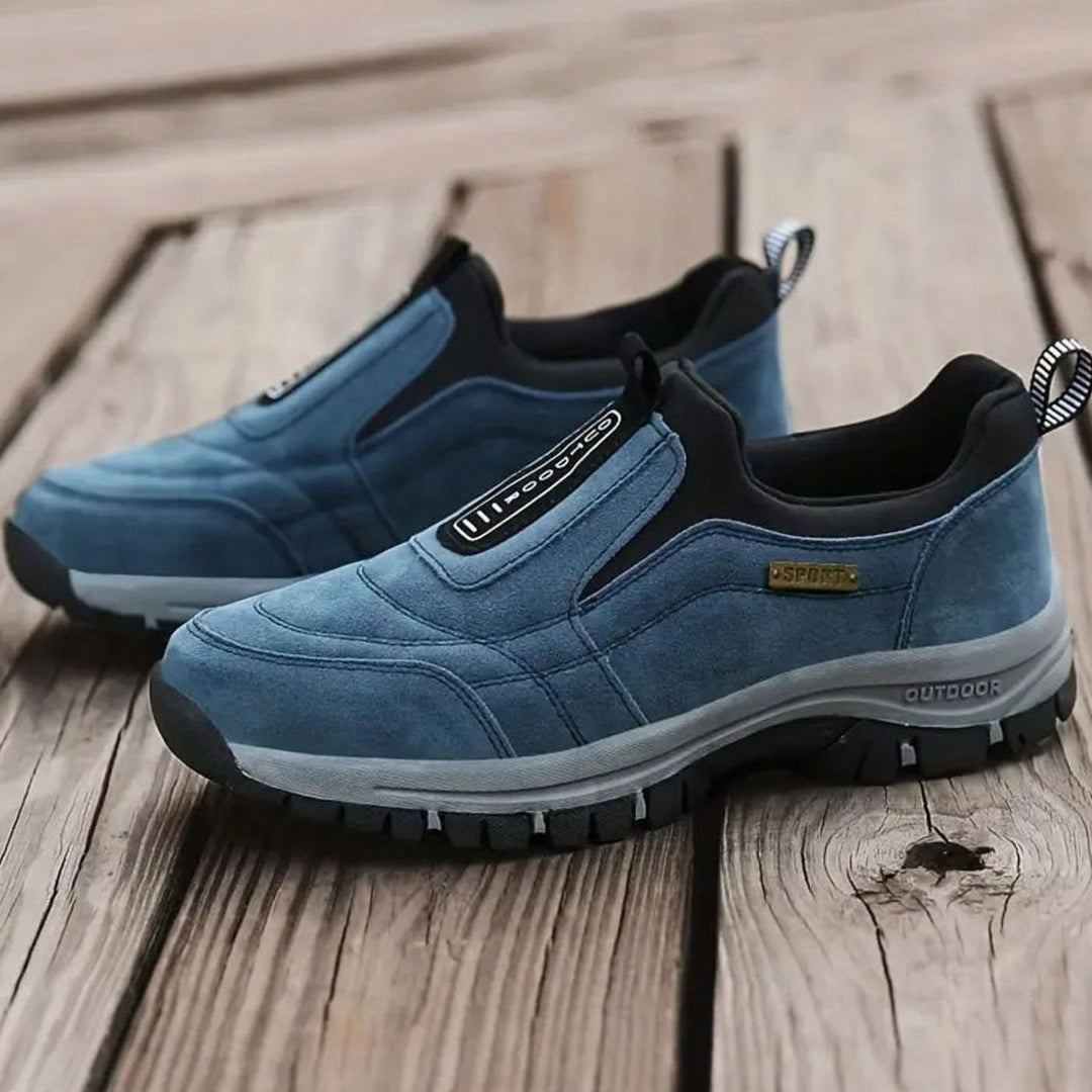 Men's Slip-On Orthopedic Outdoor Sneakers Cushioned Walking Shoes - Blue