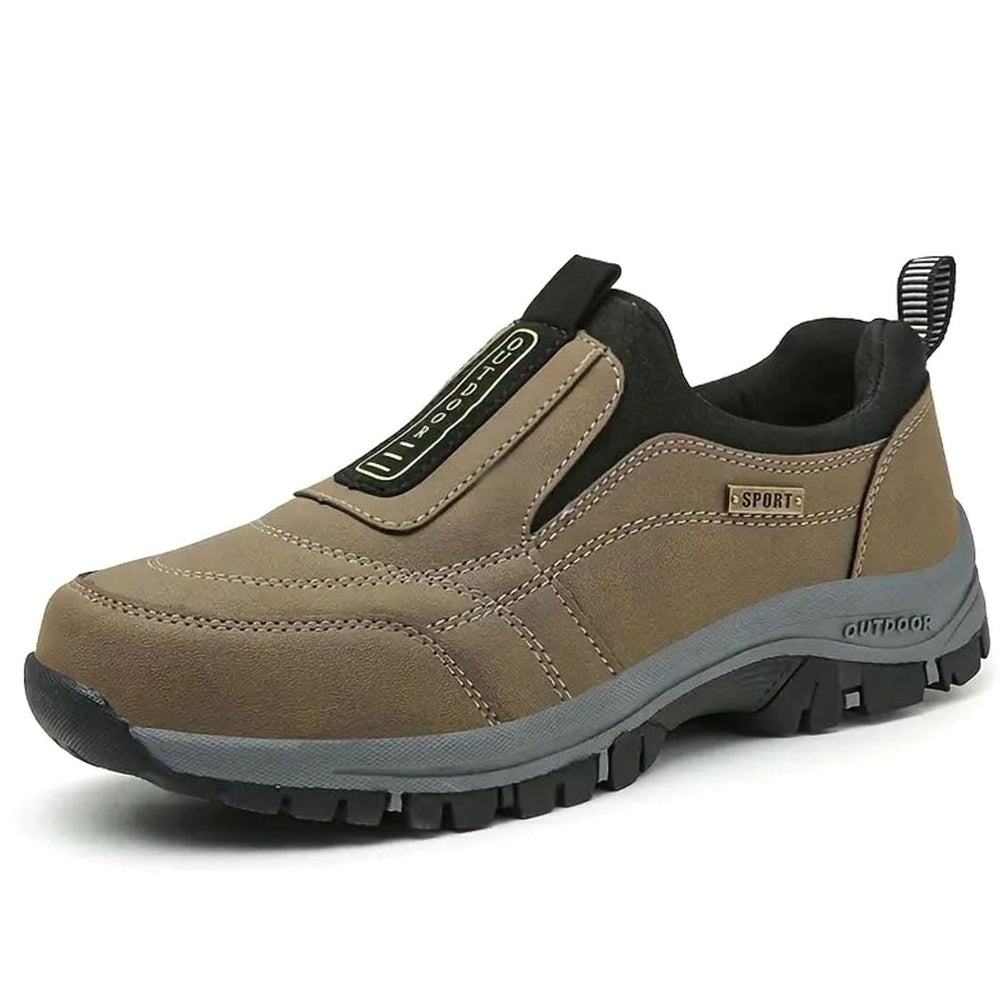 Men's Slip-On Orthopedic Outdoor Sneakers Cushioned Walking Shoes - Khaki