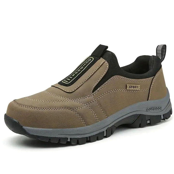 Men's Slip-On Orthopedic Outdoor Sneakers Cushioned Walking Shoes - Khaki