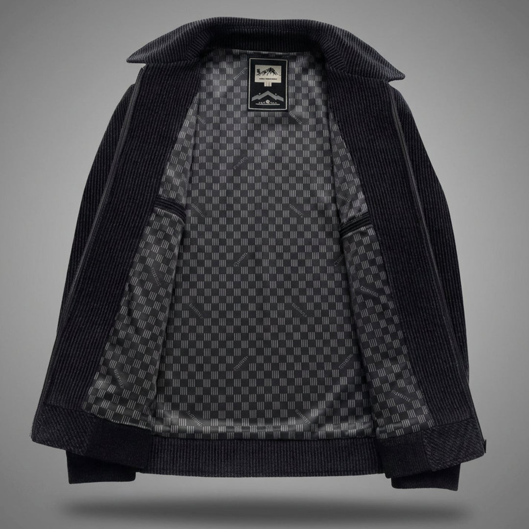 Men's Textured Quilted Zip-Front Relaxed-Fit Jacket
