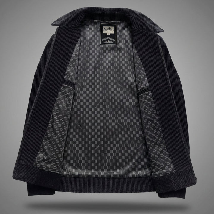 Men's Textured Quilted Zip-Front Relaxed-Fit Jacket