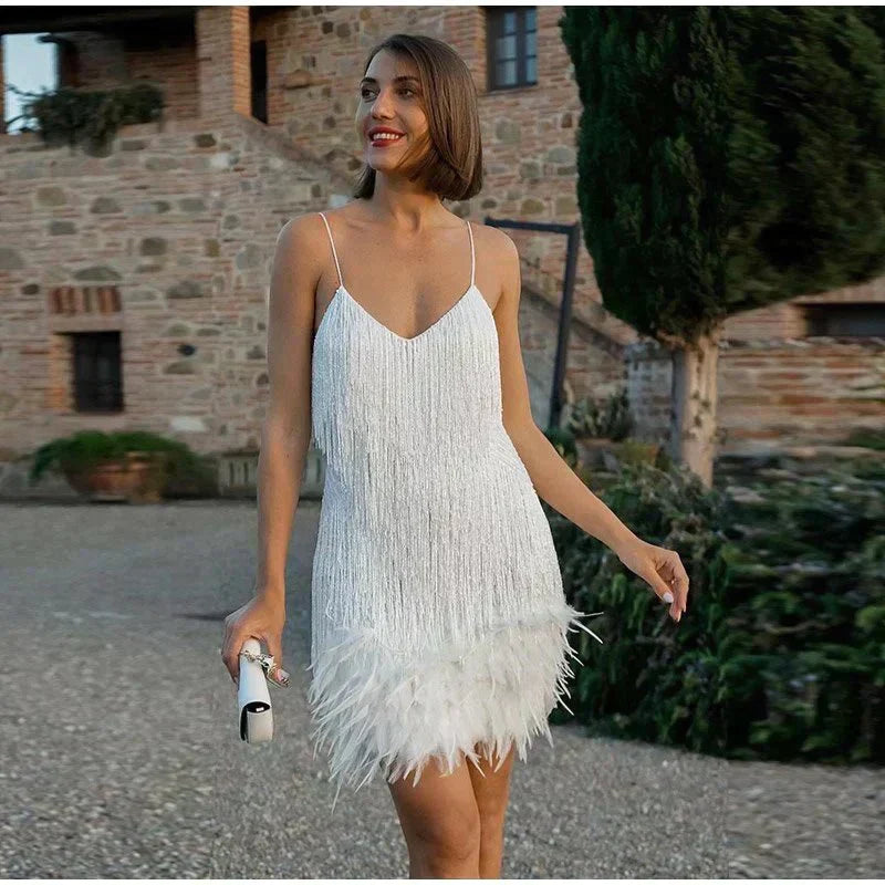 Vivian | Women's Fitted Sequin Cocktail Mini Dress with Defined Waist